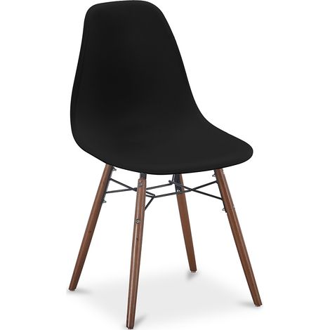 Silla de Comedor - Diseño Escandinavo - Patas de Madera Oscura - Skögur (1/4)