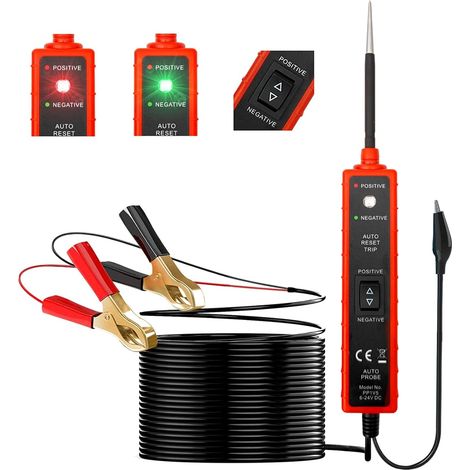 Auto-Funktionstester – 6–24 V – mit LED-Licht – Kurzschluss-Tracker – Ortung und Summeralarm – Polaritätstest und Durchgangsprüffunktion (1/5)
