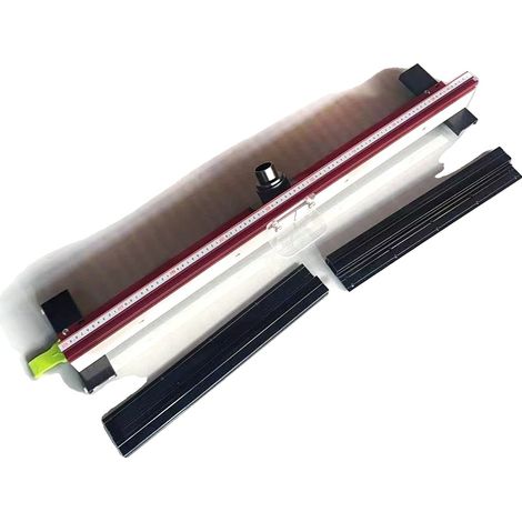 Mesa para fresadora, salida de virutas ajustable, mango de bloqueo de doble extremo, color rojo. (1/2)