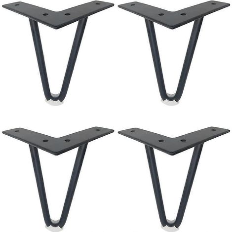 Haarnadelförmige Tischbeine aus dickem, massivem Metall für Möbel, Sessel, Sofa, Bett, Schrank