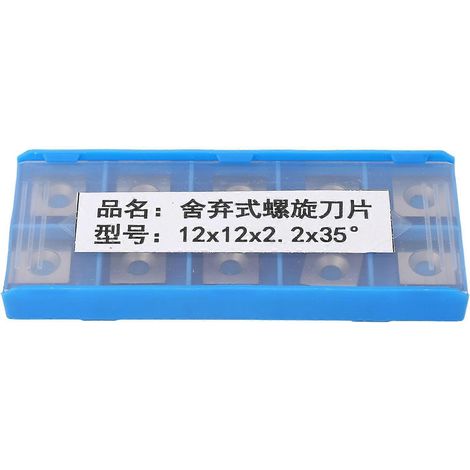 10 plaquettes de coupe indexables en carbure, 4 arêtes, plaquettes de fraisage CNC, lames de rechange pour machines à bois, 12 x 1