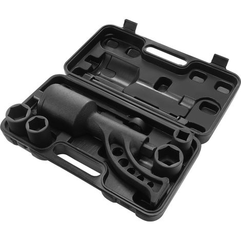 Clé dynamométrique robuste avec multiplicateur 1:64, 6800 N.m, 4 douilles et coffret pour camions et remorques. (1/5)