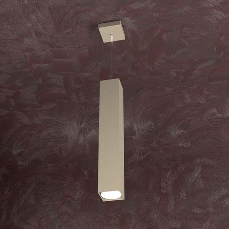 AREA SOSPENSIONE TUBO H50 1 LUCE ATTACCO GX53 SABBIA