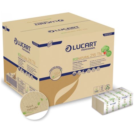 CAJA 6000 SERVILLETAS INTERPLEGADAS ECONATURAL L-ONE INTERFOLD LUCART CE662
