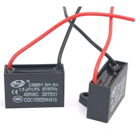 Lüftermotorkondensator CBB61 450V AC 50/60Hz, Kondensator, Transformator, 8 Stück (1/3)