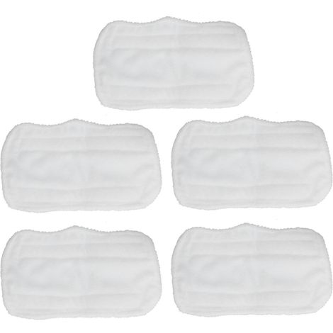 5 Pièces Tête de Serpillière Microfibre Blanche, Accessoires pour Shark XT3010 S3111 S1001 S3101 SP100K, Lavable et Réutilisable (1/5)