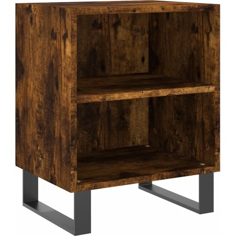 Maison Exclusive - Comodino Rovere Fumo 40x30x50 cm in Legno Multistrato