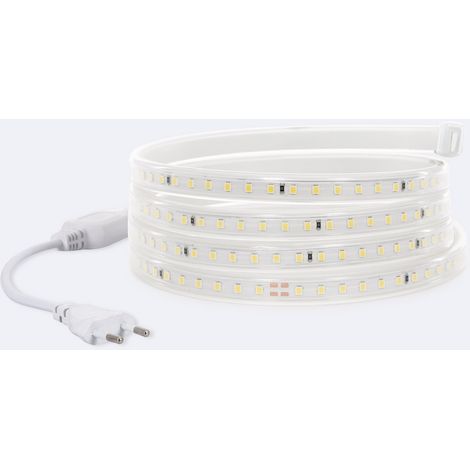 Ruban LED 220V SMD2835 120LED/m IP65 Largeur 12mm Coupe 20cm Monochrome Rouge 1 m (1/5)