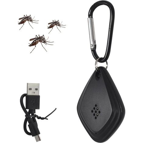 Ultraschall-Mückenabwehrgerät, tragbares Schädlingsbekämpfungsmittel für drinnen und draußen gegen Insekten und Spinnen, wirksames Abwehrmittel gegen Fliegen, Ratten, Kakerlaken, Nagetiere und Spinnen (1/5)