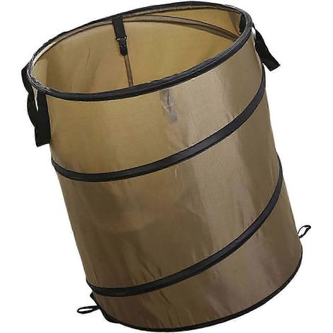 Mülleimer, Abfallbehälter für Camping, Recycling, Outdoor-Aktivitäten, Gartenabfälle, Laub-Brown S (1/5)