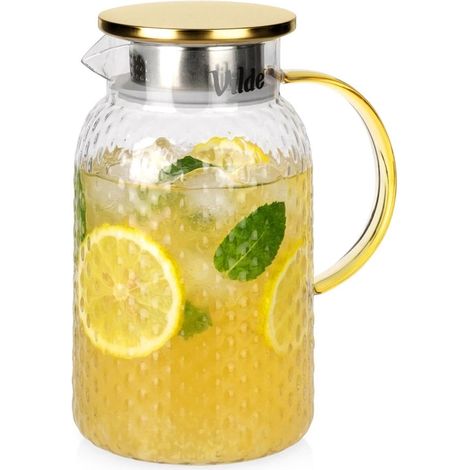 Glass Pitcher with Lid and Strainer, 1.5L Capacity (1/5)