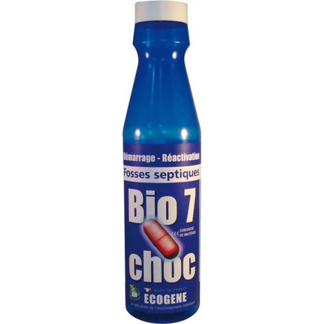 Bio 7 choc pour fosses septiques 375 g – Élimine les mauvaises odeurs – Traitement efficace des eaux usées – Spécial démarrage et redémarrage – Ab7 Industrie