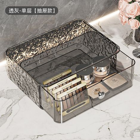Coiffeuse rangement rouge à lèvres organiseur maquillage boîte de rangement tiroir compartiment masque facial cosmétique coiffeuse bureau de maquillage étui de stockage. (1/5)