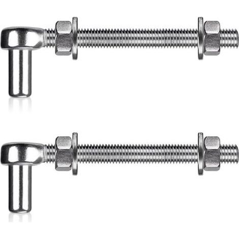 Charnière De Portail - Acier Inoxydable 304 - Pour Portail En Bois Métal Béton - M16 X 150 Mm - Lot De 2 (1/5)