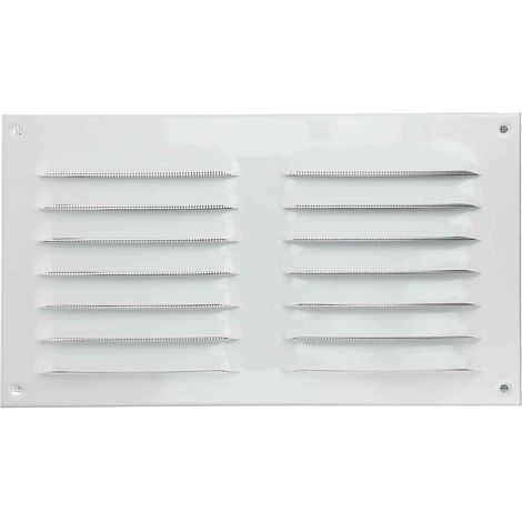 Grille d'intempéries aluminium blanc trafic 320 x180 mm