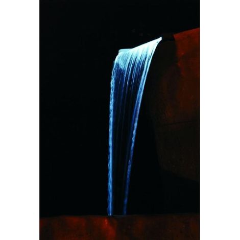 Ubbink – Cascade de jardin Niagara LED 60 cm – Acier inoxydable – Éclairage nocturne – Raccord 1" et tuyau 25 mm