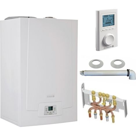 De Dietrich – Chaudière gaz à condensation 33 kW – Ventouse condensation – Thermostat filaire – Haut rendement jusqu'à 108,8% – Prête à poser