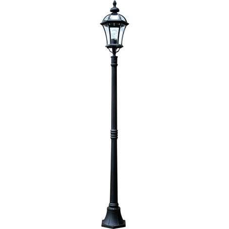 Elsteadbury - Lampadaire extérieur 1 lumière noir IP44, E27 (1/5)