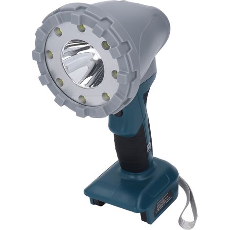 Lampe de travail portable à LED, 3 modes d'éclairage (spot, projecteur), 600 lm, 1200 lm, 1400 lm, 5000 K, IP65, 14,4-21 V