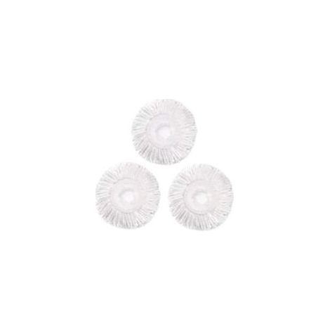 Lot de 3 têtes de rechange pour balai rotatif Hurrica, Mopnad, Cassabel et autres systèmes de balai rotatif 360°, recharges de balai rotatif en microfibre (3 pièces, blanc) - Crezuo (1/4)