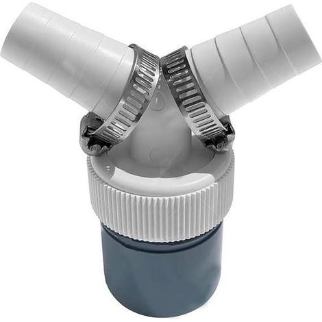 1 Stück Doppelablauf-Y-Adapter, Anschluss für Waschmaschine und Geschirrspüler, 40 mm Auslass, 18–23 mm Einlass, zur Installation in Küche oder Waschküche (1/5)