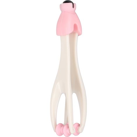 Bâton de massage roulant pour doigts, acupression multifonctionnelle, soulage le stress, favorise la circulation, rose (1/5)