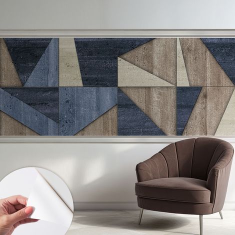 Papier peint autocollant avec imprimé pour intérieur moderne application facile a motif Motifs géométriques 250x104 cm (1/5)