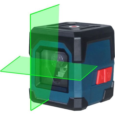 Niveau Laser Vert, Ligne Laser Autonivelant 15M ± 0,2 mm/m, Laser Croix Vert Horizontal et Verticale 1m Antichoc, IP54 Étanche À L'eau et Poussière (1/4)