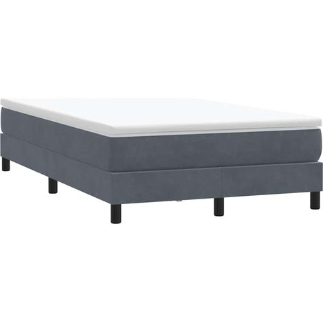 Boxspringbett ohne Matratze Dunkelgrau 120x210 cm Samt