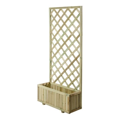 L'Arcolaio Fioriera Legno Garden con Grigliato Impregnato 90x30x180cm (1/7)