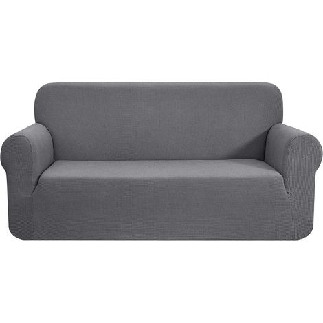 1 Pièce Jacquard Housse de Canapé Extensible, Revêtement de Canapé (2 Places, Gris Clair-2) (1/5)