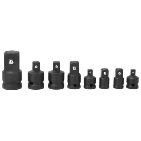 QORVA-Ensemble de convertisseur de clé à chocs CRV de réducteur d'adaptateur de prise noire de 8 pièces (1/5)