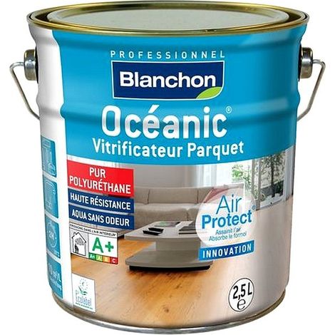 Blanchon – Vitrificateur parquet professionnel 2,5L – Finition bois brut – Haute résistance à l'eau – Pour parquets intérieurs (1/2)