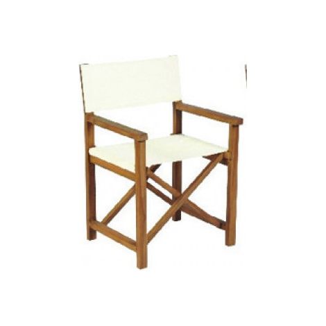 LINEA LEGNO GARDEN - Coppia sedie regista color bianco STRUTTURA RINFORZATA
