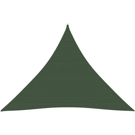 Toldo de vela Vela de sombra verde oscuro HDPE 160 g/m² 4,5x4,5x4,5 m VFR67317 MaisonChic (1/5)