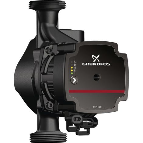 Grundfos – Circulateur ALPHA1 L 25-60 180 – Filetage 1'1/2 pouces – Entraxe 180 mm – Tension 230V – Moteur à aimant permanent – Efficacité énergétique