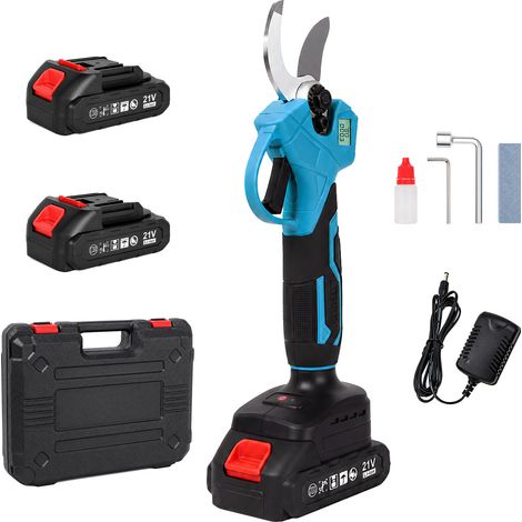 Traderight Pruning Shears 450W Brushless LCD SK5 Blade for Garden Cutting Blue