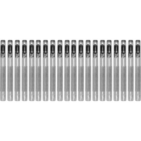 20 pièces emporte-pièce creux en cuir acier carbone, outil rond robuste pour bracelet montre ceinture vêtements, diamètre 5,5mm/0,22in (1/5)
