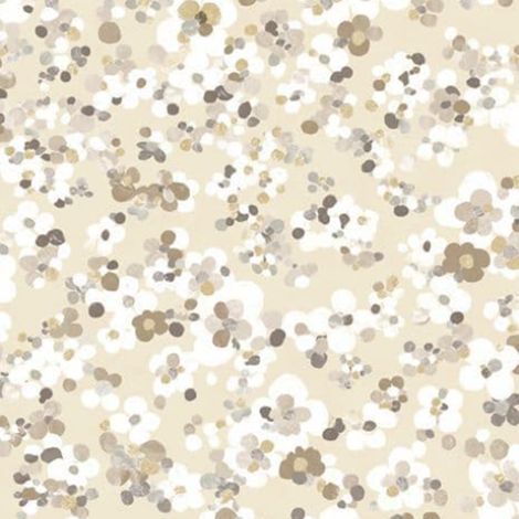 Blossom Floral Wallpaper Beige Yellow Grey Watercolour Neutral Paste The Wall (1/5)
