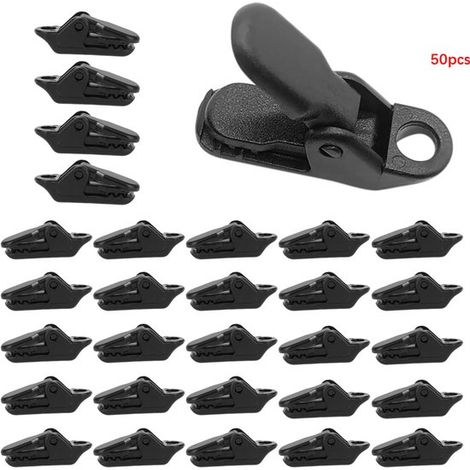 Lot de 50 pinces crocodile en plastique pour tentes, bâches, bannières et caravanes, pour camping et jardin (1/5)