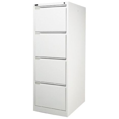 Foolscap 4 Drawer Filing Cabinet - Chalk White