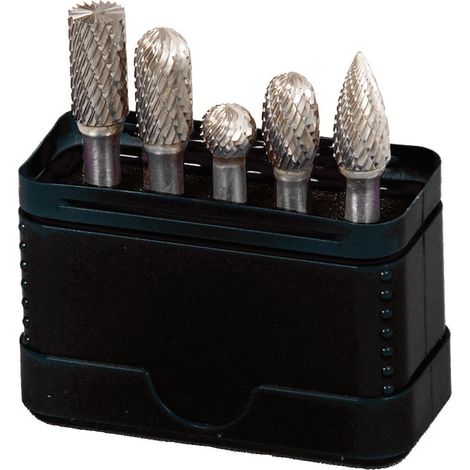 Projahn Frässtifte HM, 5-tlg. in Kunststoffpack Form B, C, D, E, G Kopfdurchmesser 9.6 mm (1/2)