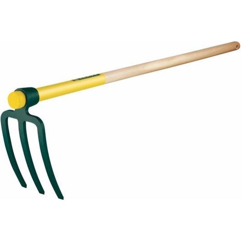 Croc de jardin 3 dents - manche bois percé certifié PEFC 100% (110cm) - Leborgne (1/6)