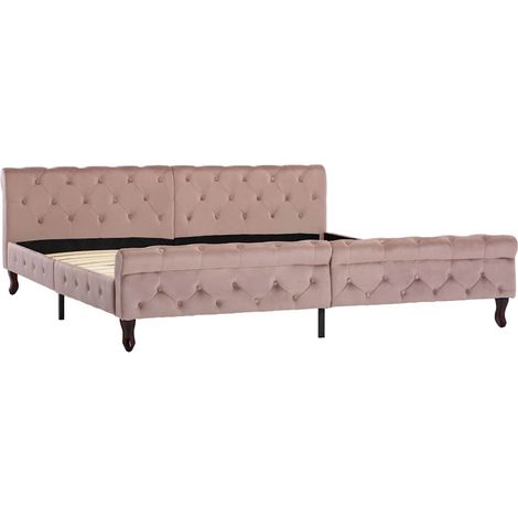 Maison Exclusive - Giroletto Rosa in Velluto 200x200 cm (1/5)