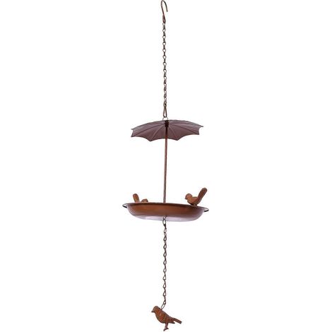 Bain d'oiseaux suspendu, mangeoire suspendue, bain d'oiseaux en métal pour l'extérieur, plateau suspendu pour bain d'oiseaux ou abreuvoir pour oiseaux (1/5)
