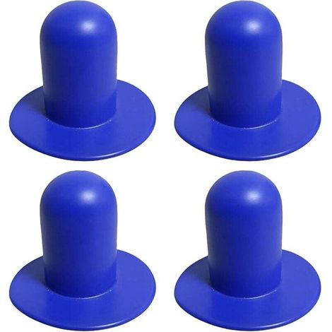 Lot de 4 bouchons muraux de piscine - Pièces de rechange - Filtre de piscine hors sol - Filtre de pompe - Bouchon de trou compatible avec Intex et Bestway (bleu) (1/4)