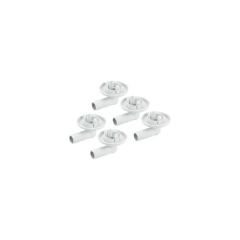 sourcing map Connettore per tubo di scarico del condizionatore d'aria 23mm 30mm Raccordo a gomito per tubo Ricambio Accessori per condizionatori d'aria mini-split a finestra, beige Confezione da 5 - C
