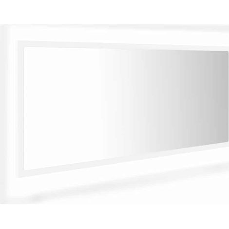 Maison Exclusive - LED-Badspiegel Weiß 100x8,5x37 cm Acryl (1/5)