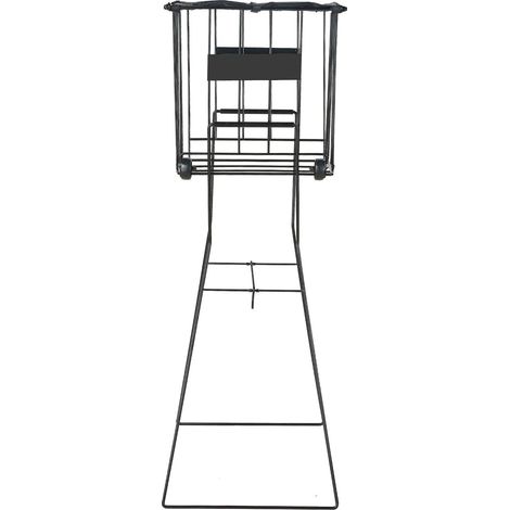 Collecteur de balles de tennis, panier sur roues pour ramassage facile, capacité 75 balles, chariot pickleball robuste et portable avec poignée, pour entraînement, transport et rangement (1/5)