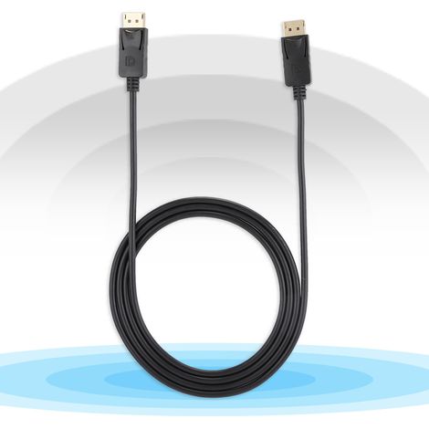 Câble DisplayPort 1.8 mètres DP à DP Noir pour Moniteur PC et Écran Gaming (1/4)